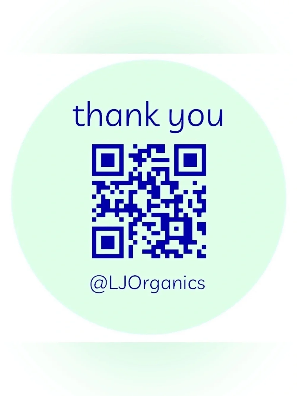 50 CUSTOM STICKERS - 2” ROUND - THANK YOU - W/ YOUR QR CODE & CLOSET NAME - MINT